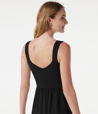 Built-in Bra Flowy Mini Casual Dress with Pockets