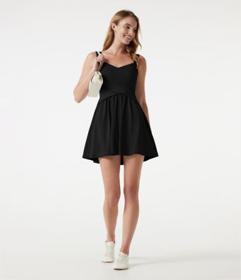 Built-in Bra Flowy Mini Casual Dress with Pockets