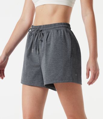 Trainings-Shorts mit hohem Bund, Seitentaschen und Kordelzug - schnelltrocknend, 7,6 cm