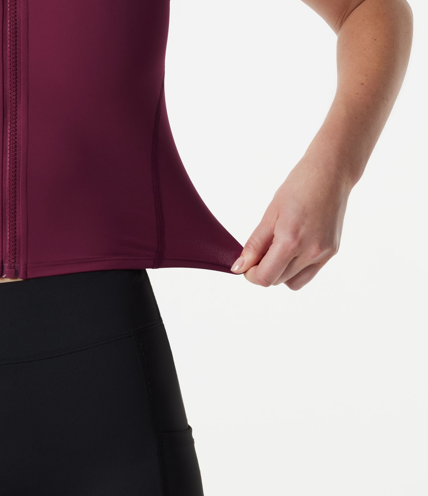 Halara UltraSculpt™ Stand Collar Zipper Curved Hem Running Tank Top