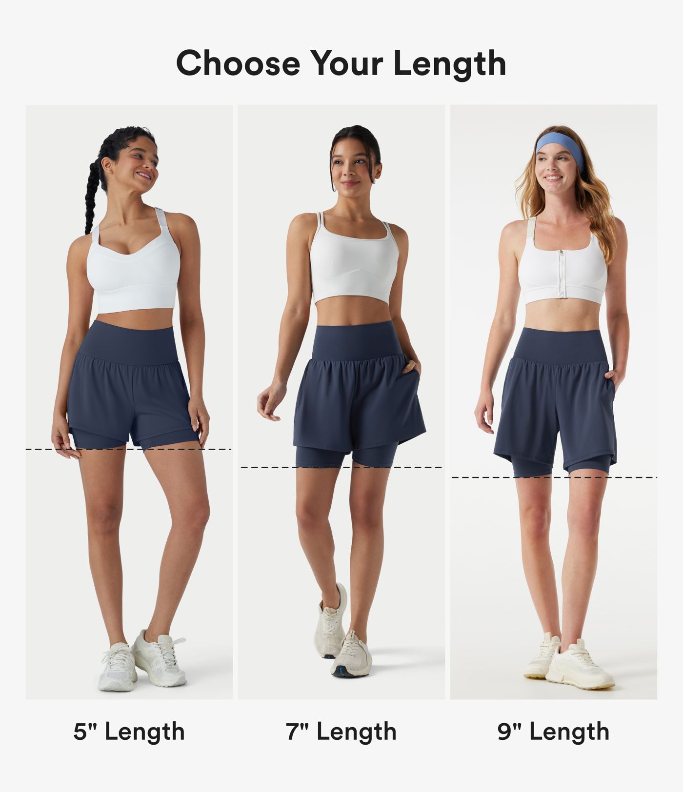 Softlyzero™ Airy, superhohe 2-in-1-Yoga-Shorts mit kühlendem Tragegefühl, mit Taschen - 22,86 cm Softlyzero™ Airy, superhohe 2-in-1-Yoga-Shorts mit kühlendem Tragegefühl, mit Taschen - 22,86 cm