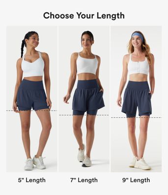 Softlyzero™ Airy, superhohe 2-in-1-Yoga-Shorts mit kühlendem Tragegefühl, mit Taschen - 22,86 cm Softlyzero™ Airy, superhohe 2-in-1-Yoga-Shorts mit kühlendem Tragegefühl, mit Taschen - 22,86 cm