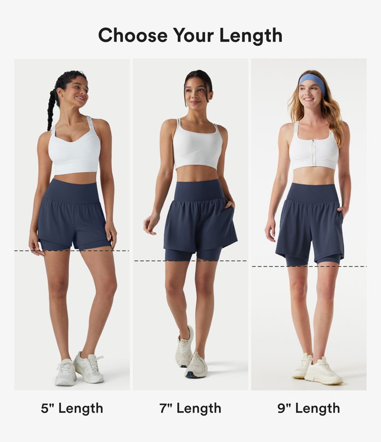 Softlyzero™ Airy, superhohe 2-in-1-Yoga-Shorts mit kühlendem Tragegefühl, mit Taschen - 22,86 cm Softlyzero™ Airy, superhohe 2-in-1-Yoga-Shorts mit kühlendem Tragegefühl, mit Taschen - 22,86 cm