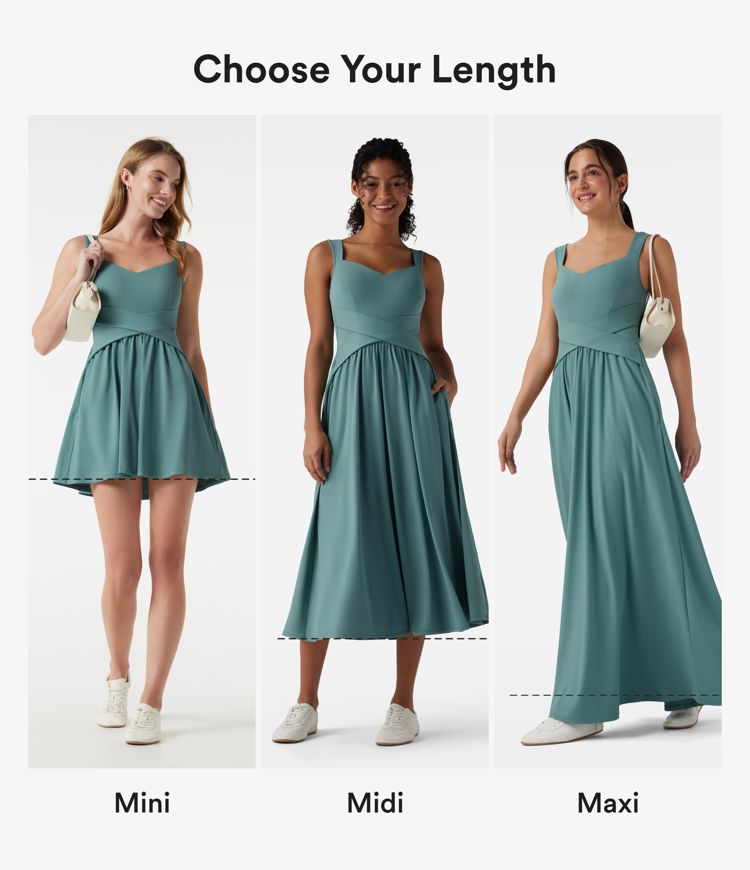 Robe courte décontractée et fluide avec soutien-gorge intégré et poches