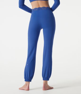 SoftlyZero™ High Waisted Contrast Lace Dance Balloon Joggers with Pockets-UPF50+ SoftlyZero™ High Waisted Contrast Lace Dance Balloon Joggers with Pockets-UPF50+