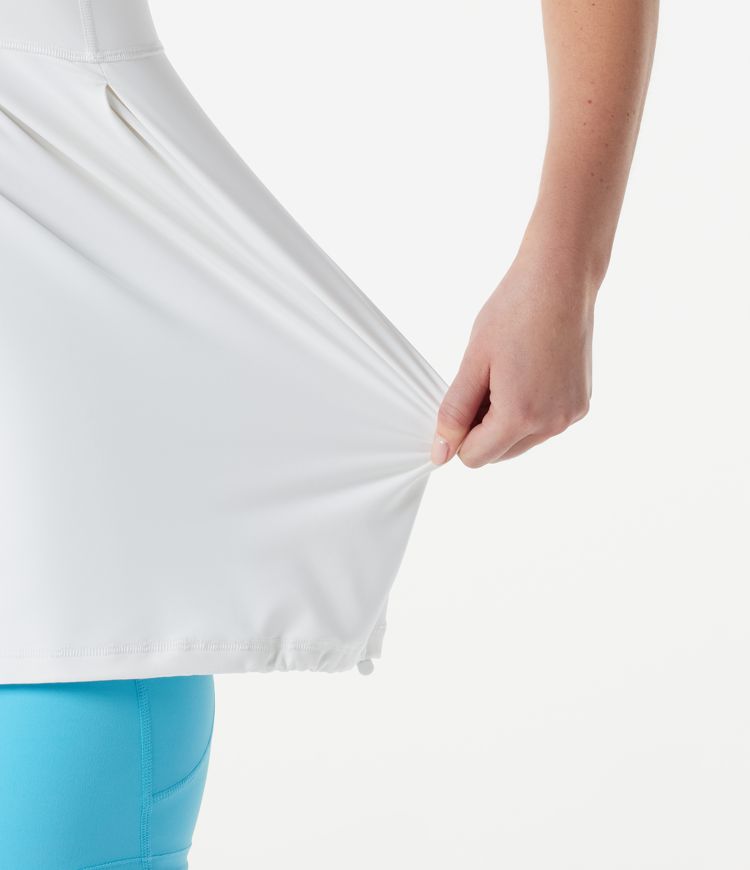Racerback Drawstring Hem Built-in Bra Cool Touch Quick Dry Running Tank Top-UPF50+ Racerback Drawstring Hem Built-in Bra Cool Touch Quick Dry Running Tank Top-UPF50+