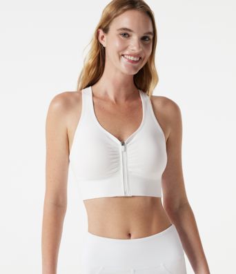 OneForm Seamless Flow Sport-BH mit geringem Halt, Racerback, Reißverschluss und integriertem BH, ideal für Yoga und Sport OneForm Seamless Flow Sport-BH mit geringem Halt, Racerback, Reißverschluss und integriertem BH, ideal für Yoga und Sport