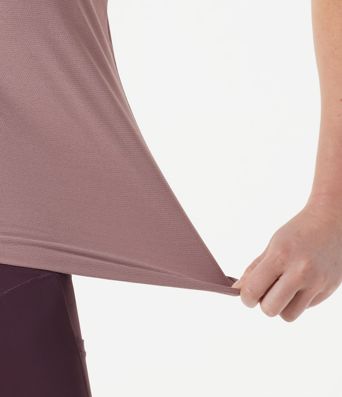 Débardeur de yoga à encolure en V, ourlet asymétrique et fronces latérales