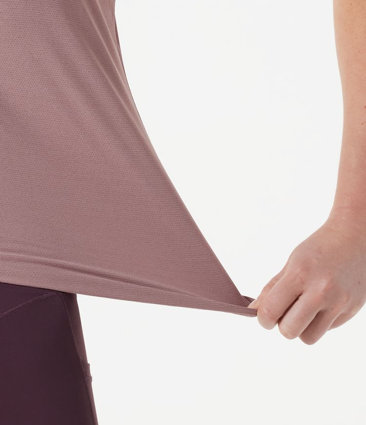 Débardeur de yoga à encolure en V, ourlet asymétrique et fronces latérales