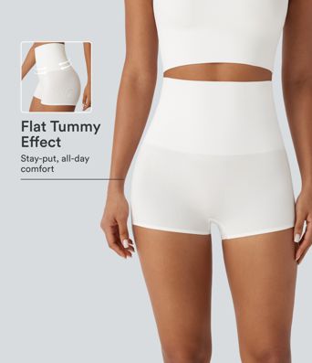 Diseño sin costuras: shorts de talle alto que moldean el abdomen, de estilo lounge Diseño sin costuras: shorts de talle alto que moldean el abdomen, de estilo lounge