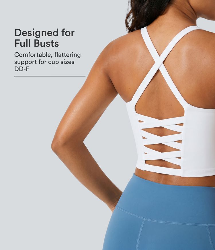 Women's Cropped Yoga Tank Top DD-F Cups - Halara