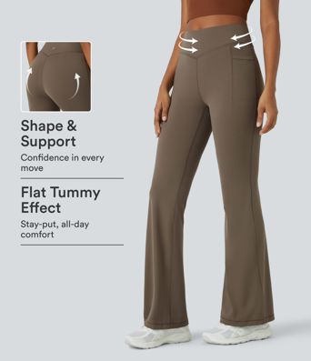 Halara UltraSculpt™ Legging Comprida Modeladora de Cintura Média com Controle de Barriga e Bolso para Corrida Halara UltraSculpt™ Legging Comprida Modeladora de Cintura Média com Controle de Barriga e Bolso para Corrida