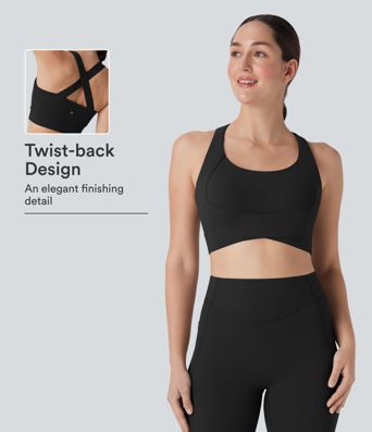 Soutien-gorge de sport push-up de support moyen pour la course Soutien-gorge de sport push-up de support moyen pour la course