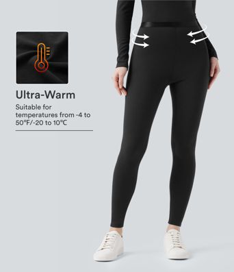 Halara HeatCore 7/8 ocieplane legginsy o średnim stanie, na co dzień