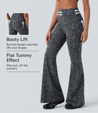 Halara UltraSculpt™ Leopard Print High Waisted Tummy Control Butt Lifting Yoga Flare Leggings Halara UltraSculpt™ Leopard Print High Waisted Tummy Control Butt Lifting Yoga Flare Leggings