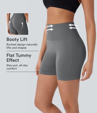 OneForm Seamless Flow High Waisted Tummy Control Butt Lifting Yoga Biker Shorts 5'' OneForm Seamless Flow High Waisted Tummy Control Butt Lifting Yoga Biker Shorts 5''