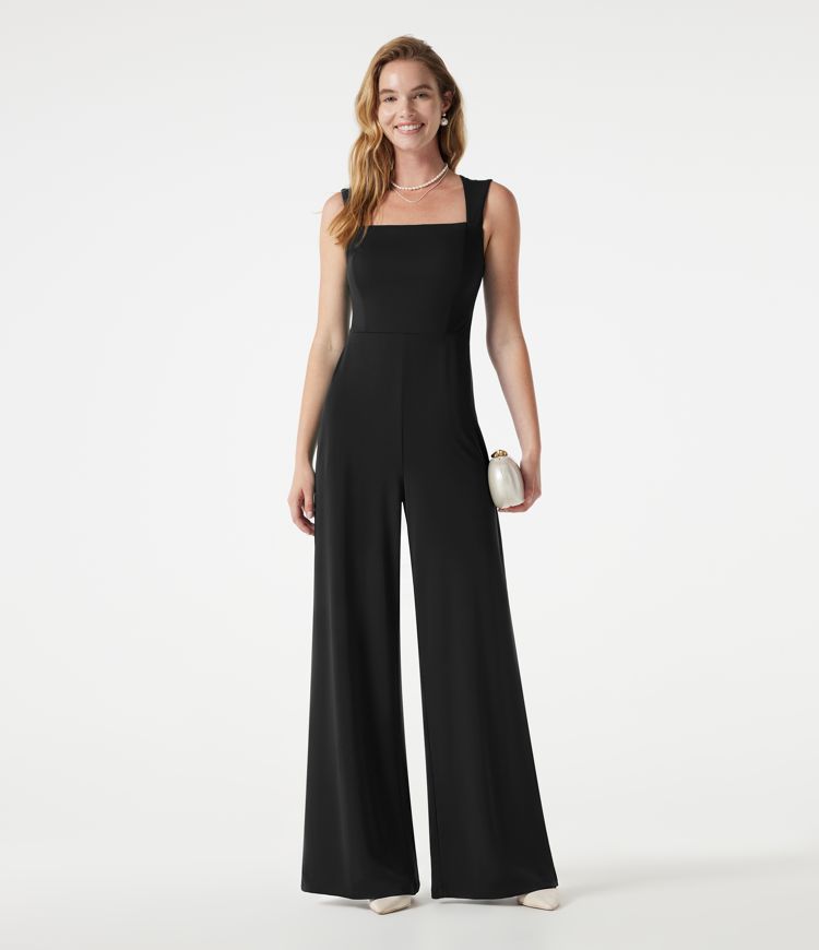 Ärmelloser Jumpsuit mit eckigem Ausschnitt und integriertem BH - Easy Peezy Edition Ärmelloser Jumpsuit mit eckigem Ausschnitt und integriertem BH - Easy Peezy Edition