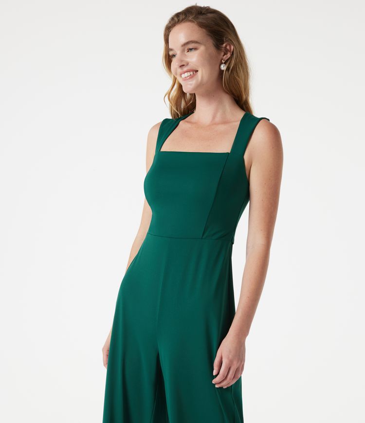 Ärmelloser Jumpsuit mit quadratischem Ausschnitt und integriertem BH – Easy Peezy-Edition