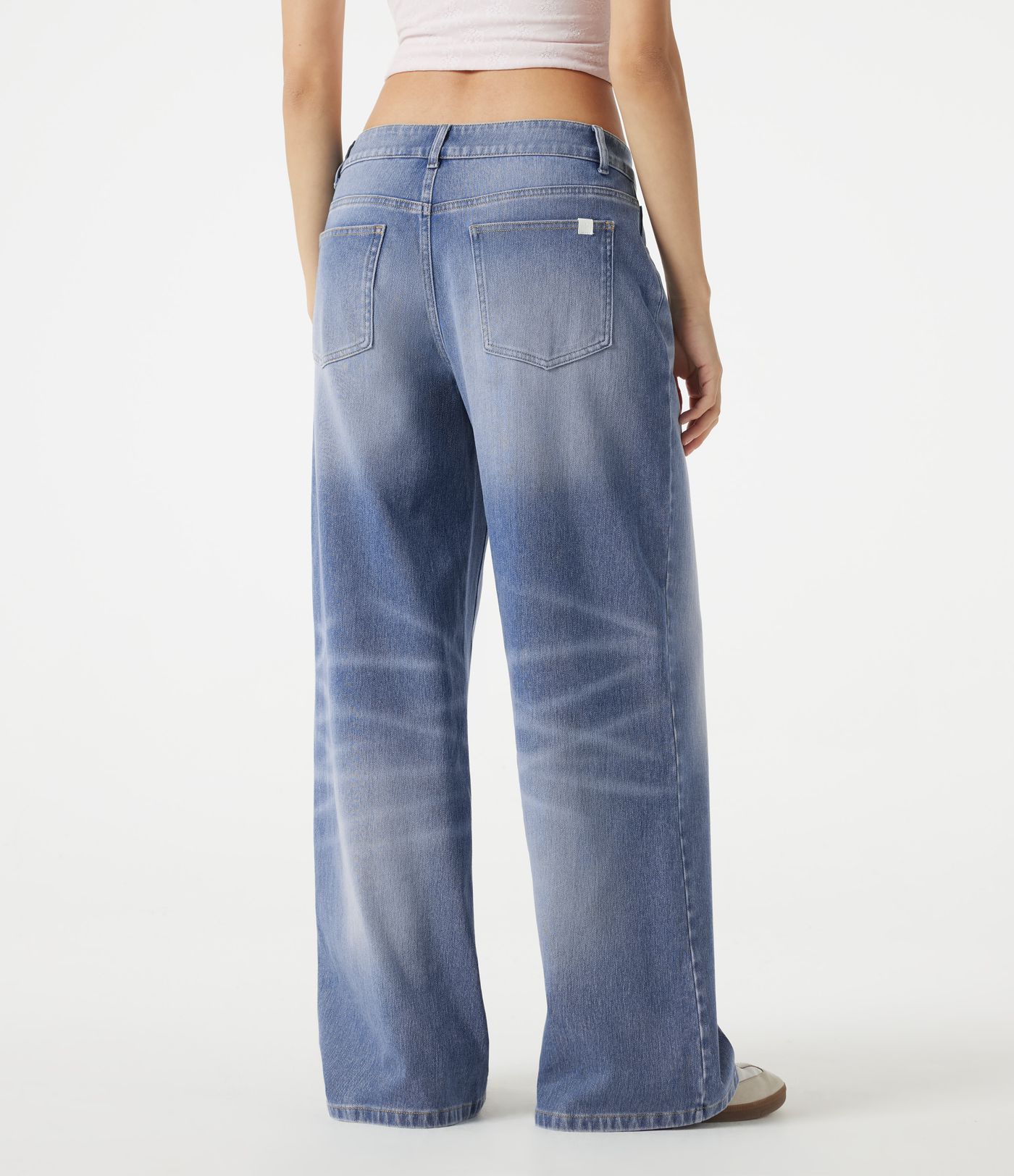 Halara Flex™ Asymmetric Low Rise Baggy Washed Casual Jeans with Pockets Halara Flex™ Asymmetric Low Rise Baggy Washed Casual Jeans with Pockets