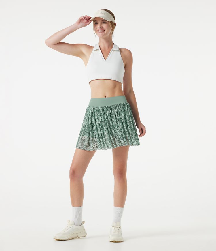 Mid Rise Leopard Mesh Mini 2-in-1 Workout Flowy Skirt with Pocket Mid Rise Leopard Mesh Mini 2-in-1 Workout Flowy Skirt with Pocket