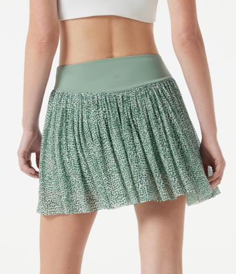 Mid Rise Leopard Mesh Mini 2-in-1 Workout Flowy Skirt with Pocket Mid Rise Leopard Mesh Mini 2-in-1 Workout Flowy Skirt with Pocket