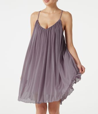 Minikleid mit V-Ausschnitt, Kontrast-Mesh und Bindeband hinten