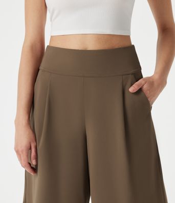 DayStretch High Waisted Work Baggy Shorts 9'' with Pockets