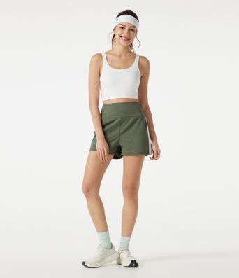 High-waisted Side Stripe Quick Dry Workout Baggy Shorts with Pockets