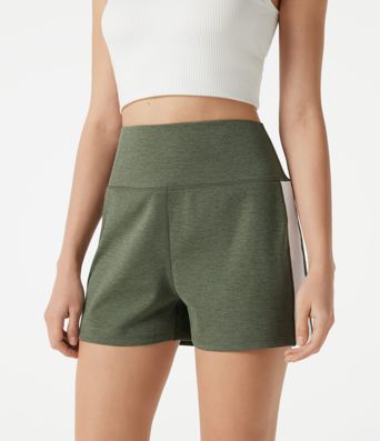 High-waisted Side Stripe Quick Dry Workout Baggy Shorts with Pockets