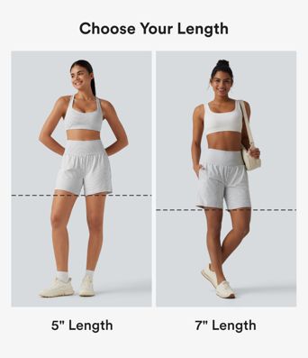 Super High Waisted 2-in-1 Stripe Yoga Shorts 5'' with Pockets Super High Waisted 2-in-1 Stripe Yoga Shorts 5'' with Pockets