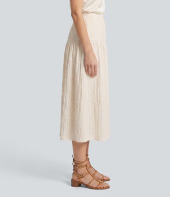 Mid Rise Midi Casual Skirt