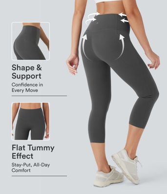 Halara UltraSculpt™ High Waisted Butt Lifting Tummy Control Pocket Shaping Capri Training Leggings Halara UltraSculpt™ High Waisted Butt Lifting Tummy Control Pocket Shaping Capri Training Leggings