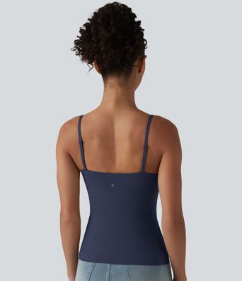Scoop Neck Built-in Bra Casual Tank Top B-E Cups Scoop Neck Built-in Bra Casual Tank Top B-E Cups