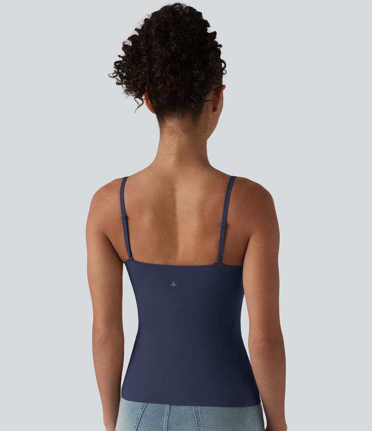 Scoop Neck Built-in Bra Casual Tank Top B-E Cups Scoop Neck Built-in Bra Casual Tank Top B-E Cups
