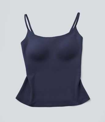 Scoop Neck Built-in Bra Casual Tank Top B-E Cups Scoop Neck Built-in Bra Casual Tank Top B-E Cups