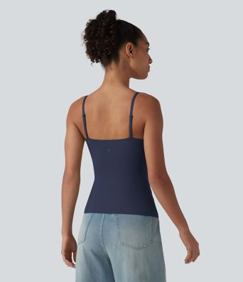 Scoop Neck Built-in Bra Casual Tank Top B-E Cups Scoop Neck Built-in Bra Casual Tank Top B-E Cups