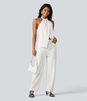 Backless Tie-back Casual Halter Top Backless Tie-back Casual Halter Top