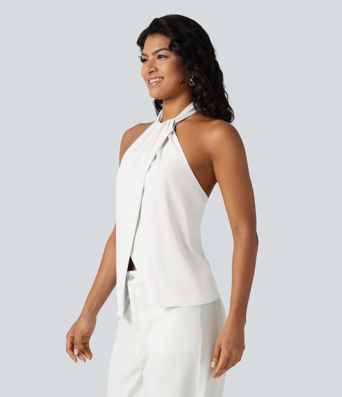 Backless Tie-back Casual Halter Top Backless Tie-back Casual Halter Top