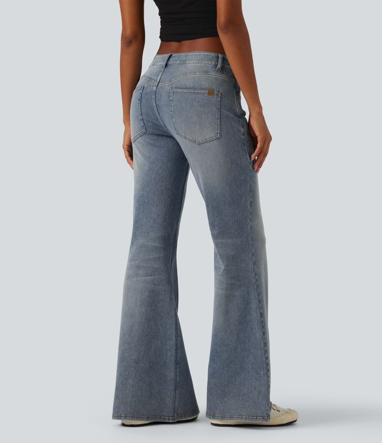 Halara Flex™ Low Rise Flare Casual Jeans with Pockets