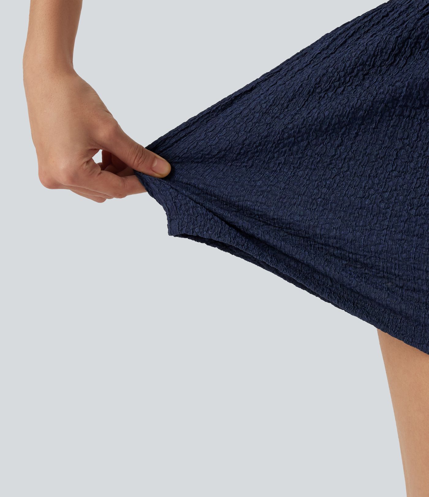 High-waisted 2-in-1 Crinkle Casual Baggy Shorts with Pockets