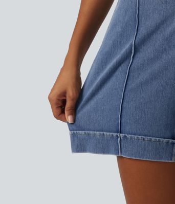 Halara Flex™ High Waisted Denim Casual Shorts 5'' with Pockets