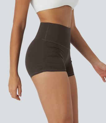 SoftlyZero™ QuickDry High Waisted Tummy Control Ruched Running Biker Shorts 2.5'' SoftlyZero™ QuickDry High Waisted Tummy Control Ruched Running Biker Shorts 2.5''