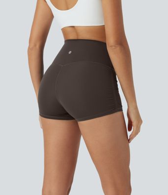 SoftlyZero™ QuickDry High Waisted Tummy Control Ruched Running Biker Shorts 2.5'' SoftlyZero™ QuickDry High Waisted Tummy Control Ruched Running Biker Shorts 2.5''
