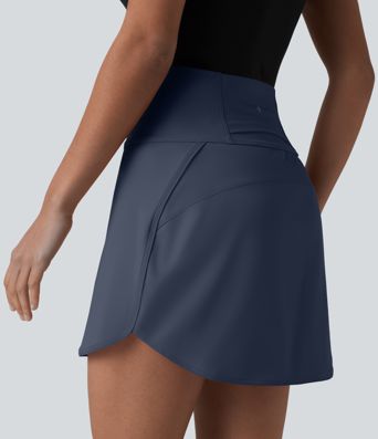 SoftlyZero™ Airy Ultra High-Waist Tummy Control Curved Hem 2-in-1 InstantCool Golf Mini Skirt with Pockets