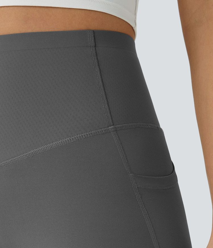 Halara UltraSculpt™ SoCinched Leggings de entrenamiento de cintura alta con control de abdomen, bolsillos y realce de glúteos