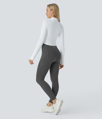 Halara UltraSculpt™ SoCinched Leggings de entrenamiento de cintura alta con control de abdomen, bolsillos y realce de glúteos