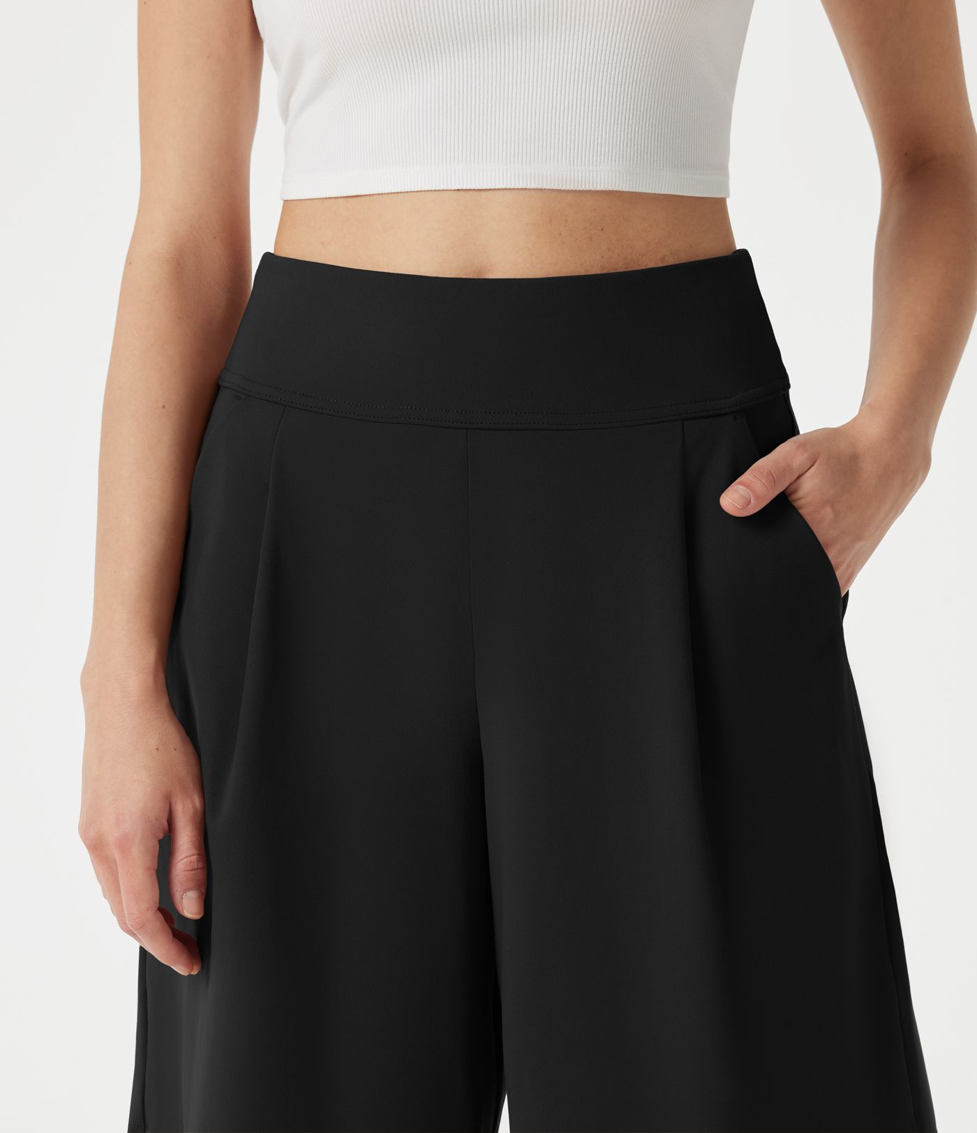 DayStretch - Baggy Büro-Shorts mit hohem Bund und Seitentaschen - 22,9 cm DayStretch - Baggy Büro-Shorts mit hohem Bund und Seitentaschen - 22,9 cm