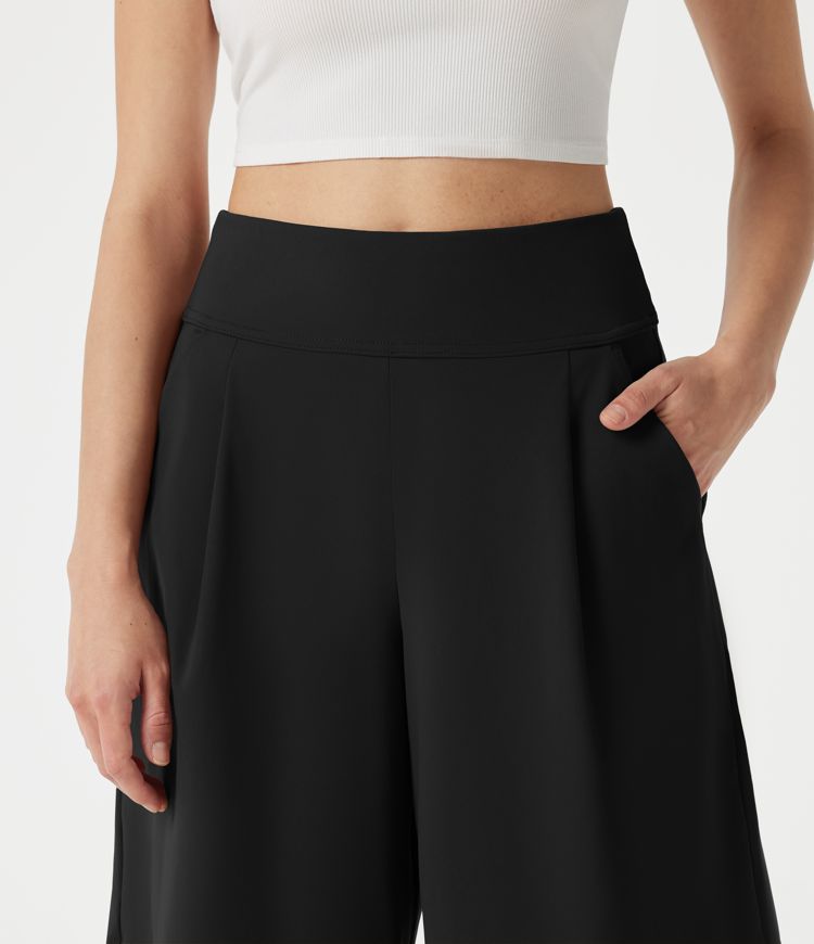 DayStretch - Baggy Büro-Shorts mit hohem Bund und Seitentaschen - 22,9 cm DayStretch - Baggy Büro-Shorts mit hohem Bund und Seitentaschen - 22,9 cm