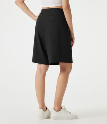 DayStretch - Baggy Büro-Shorts mit hohem Bund und Seitentaschen - 22,9 cm DayStretch - Baggy Büro-Shorts mit hohem Bund und Seitentaschen - 22,9 cm