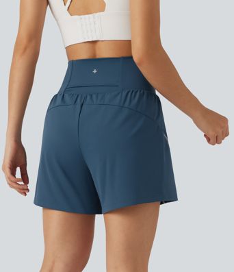SoftlyZero™ Airy Reflective High Waisted 2-in-1 Cool Touch Yoga Shorts 5'' with Pockets SoftlyZero™ Airy Reflective High Waisted 2-in-1 Cool Touch Yoga Shorts 5'' with Pockets